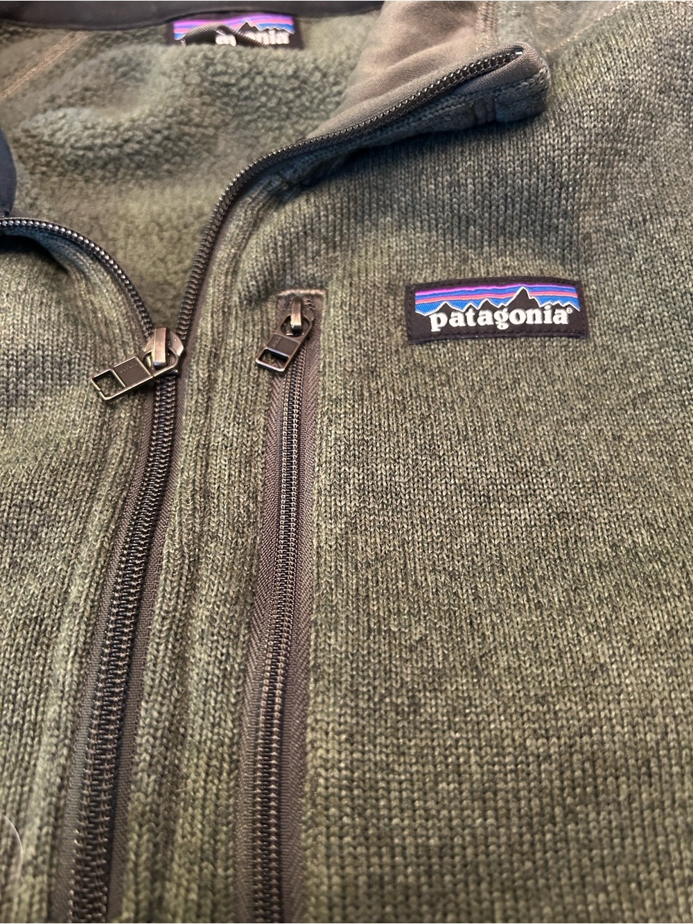 Patagonia Worn Wear Olive Green Fleece